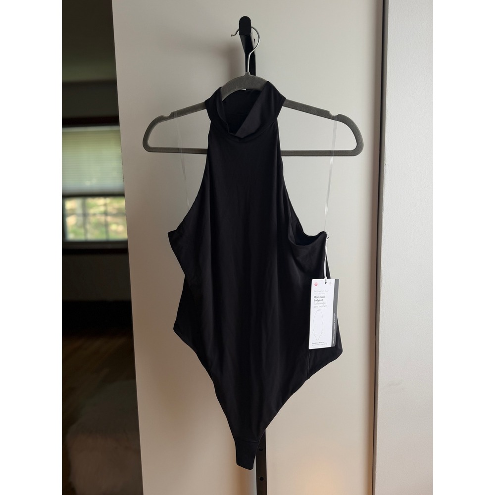 NWT‎ Lululemon Wundermost Ultra-Soft Nulu Mockneck Bodysuit – Size XL – Black
